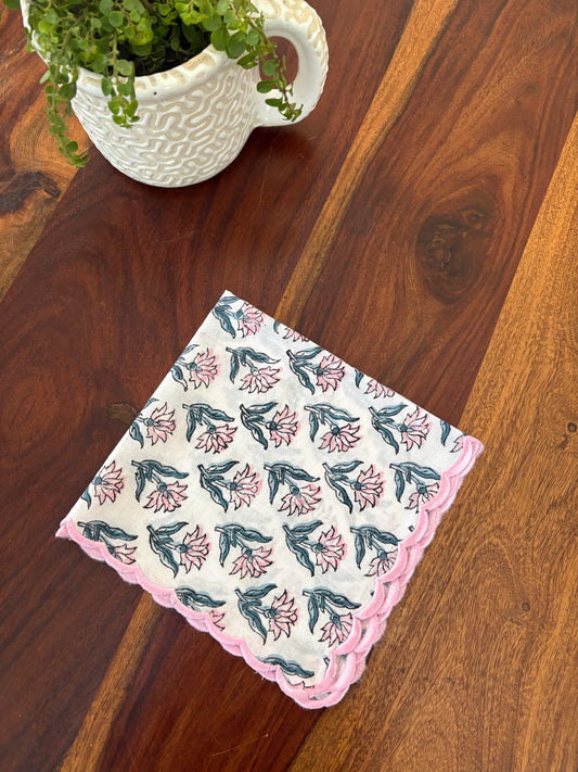 Handblock printed cotton Handkerchief