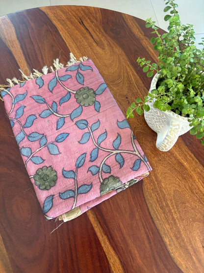 Pen Kalamkari tussar silk dupatta