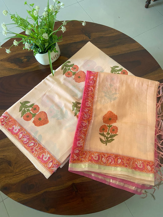 Hand block printed suit set