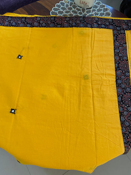 Barmer crafted ajrakh cotton saree