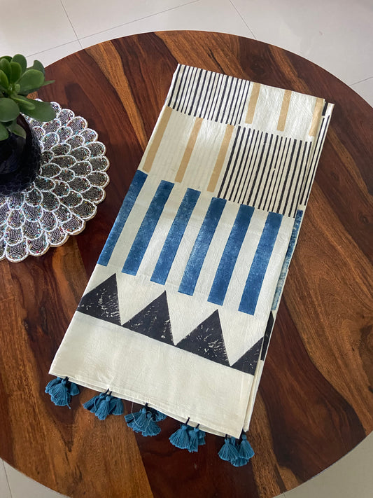 Ajrakh Hand block printed dupatta