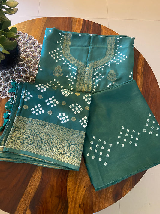Bandhini Dola Silk 3 piece suit set