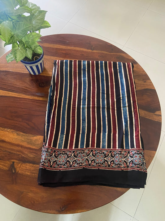 Modal silk Handblock printed saree