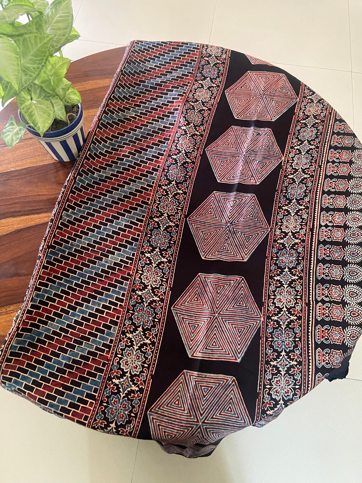 Modal silk Handblock printed saree