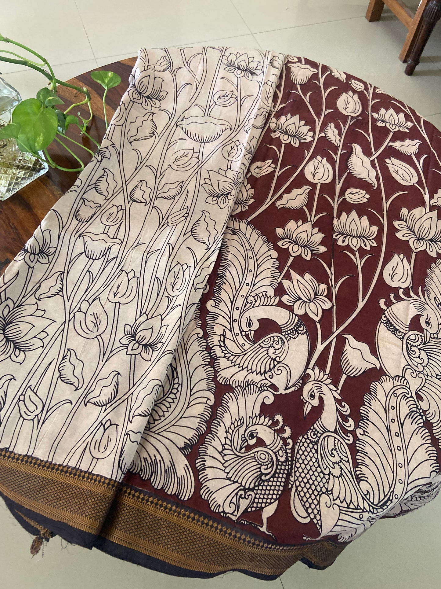Kalamkari Chennuri silk saree