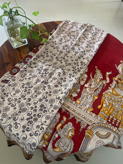 Kalamkari Chennuri silk saree
