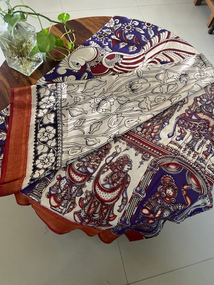 Kalamkari Chennuri silk saree