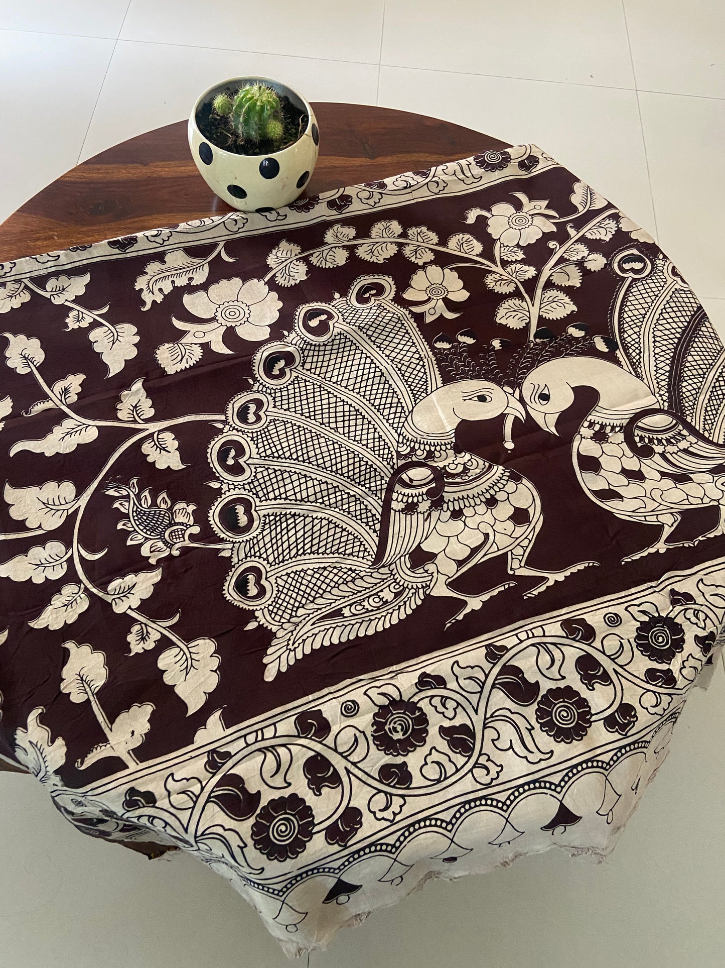 Kalamkari Chennuri silk saree with Nizam border